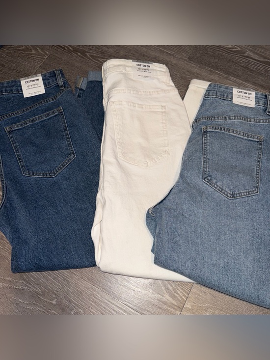Cotton On Pants - Set of 3 - Cotton On Stretch Mom Jeans Size 8